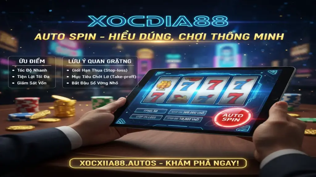 Sự thật về tính năng Auto Spin khi quay hũ Xocdia88