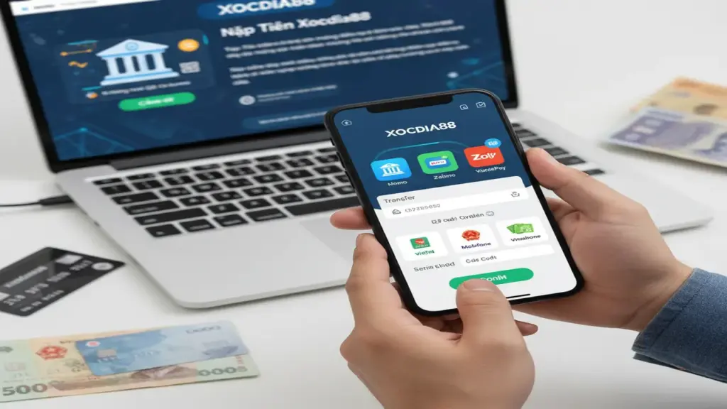 Nạp tiền (Ngân Hàng, Ví Điện Tử, Thẻ Điện Thoại) Xocdia88