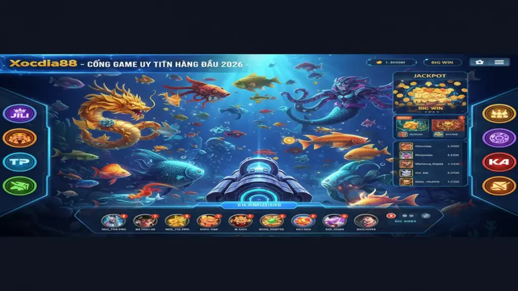 Top 5 sảnh Bắn Cá đáng chơi nhất 2026 Xocdia88