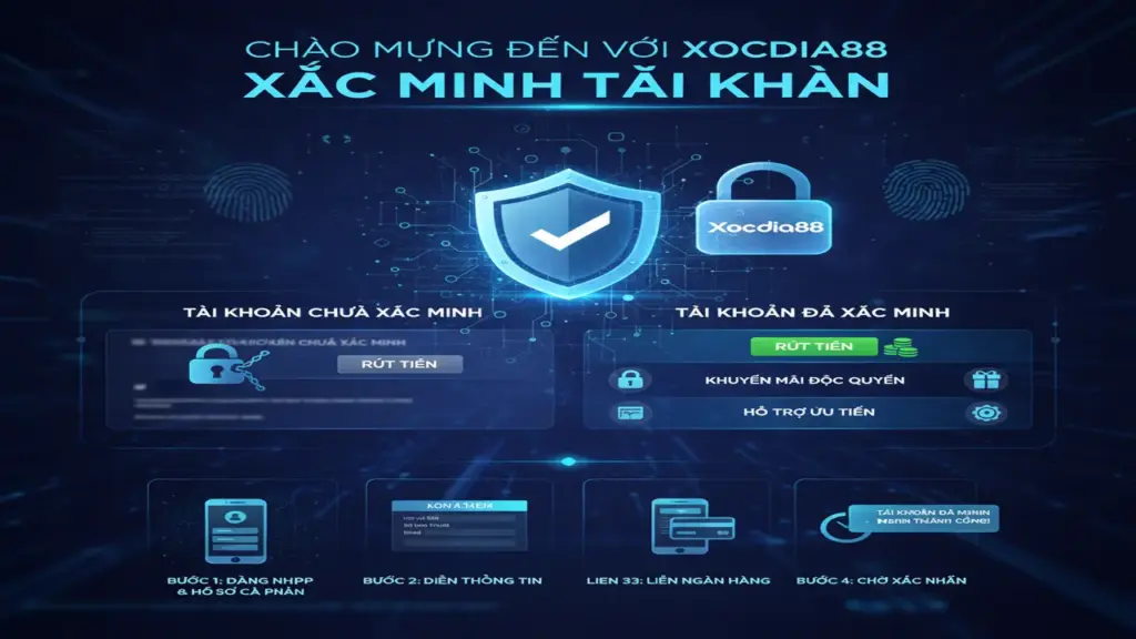 Xác minh tài khoản Xocdia88